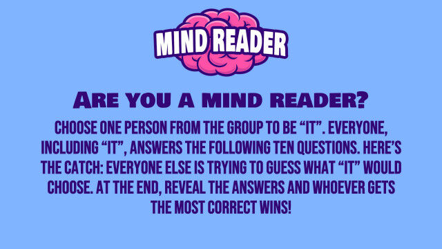 Mind Reader – Can You Read Your Friends' Minds? The Fun